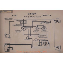 Essex A 6volt Schema Electrique 1920 Delco V2