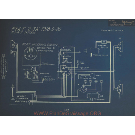 Fiat 2 3a Schema Electrique 1918 1919 1920