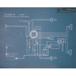 Fiat Gray & Davis Schema Electrique 1914