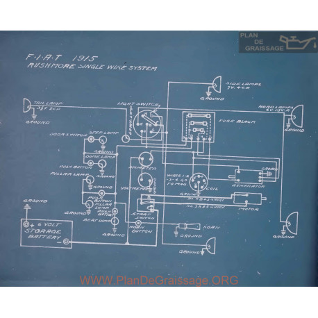 Fiat Rushmore Schema Electrique 1915