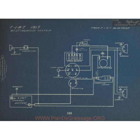 Fiat Schema Electrique 1917 Westinghouse