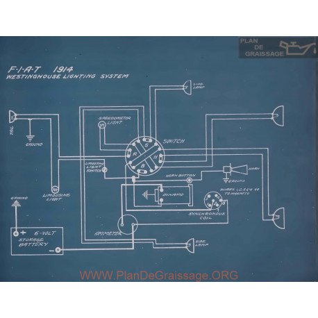 Fiat Westinghouse Lighting Schema Electrique 1914