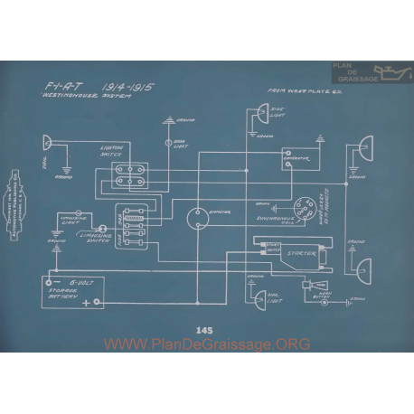 Fiat Westinghouse Schema Electrique 1914 1915 V2