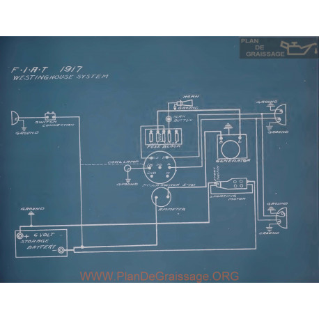 Fiat Westinghouse Schema Electrique 1917