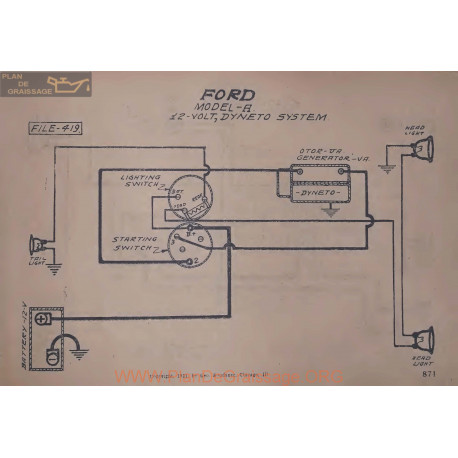 Ford A 12volt Schema Electrique Dyneto
