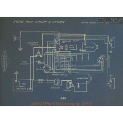 Ford Coupe Sedan Schema Electrique 1919