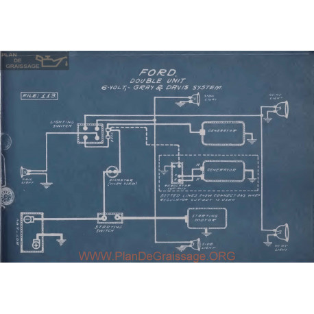 Ford Double Unit 6volt Schema Electrique Gray & Davis