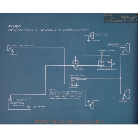 Ford Dyneto Model B Schema Electrique