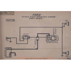 Ford Early Models 12volt Schema Electrique Disco Single