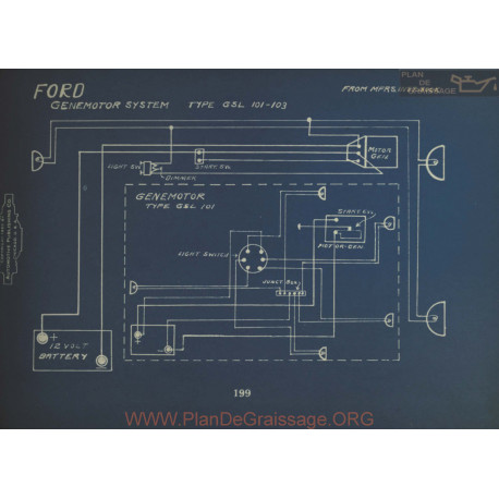 Ford Gsl 101 103 Schema Electrique Genemotor