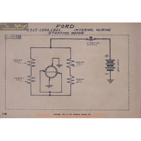 Ford Schema Eelctrique 1919 1920 1921