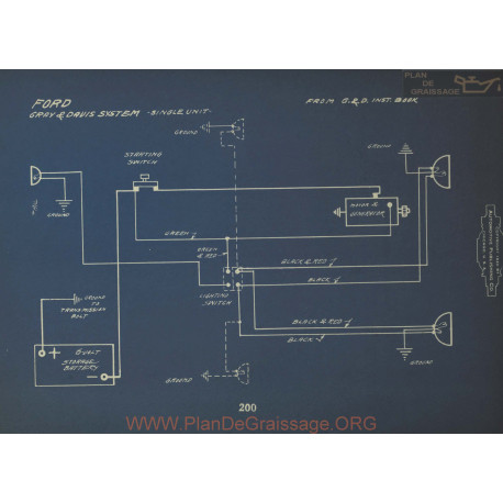 Ford Signe Unit Schema Electrique Gray & Davis