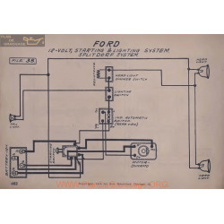 Ford Starting Lighting 12volt Schema Electrique Splitdorf V2