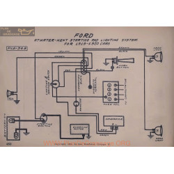 Ford Starting Lighting Schema Electrique 1919 1920 Atwater Kent