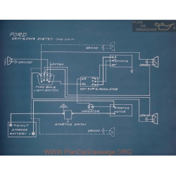 Ford Two Unit Gray & Davis Schema Electrique