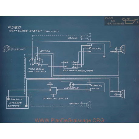 Ford Two Unit Gray & Davis Schema Electrique