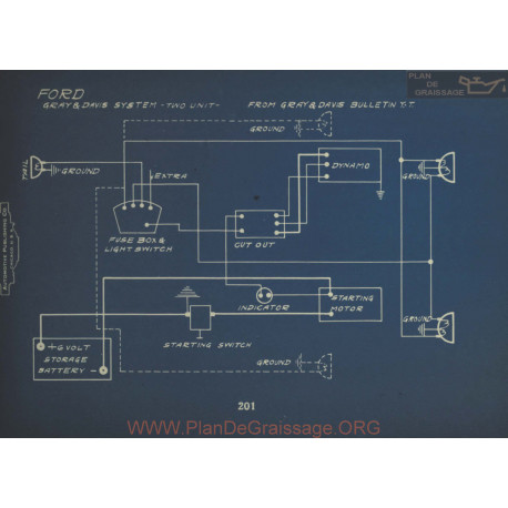 Ford Two Unit Schema Electrique Gray & Davis