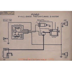 Ford X 6volt Schema Eelctrique Dico Two Unit