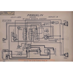 Franklin 9 12volt Schema Electrique 1919 1920 Dyneto