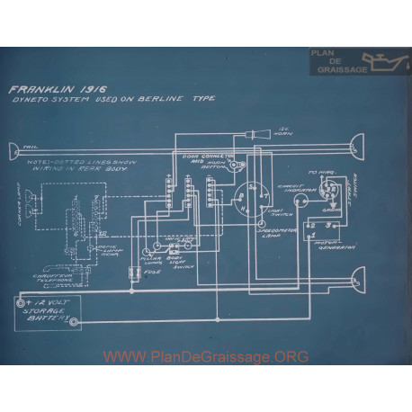 Franklin Berline Schema Electrique 1916