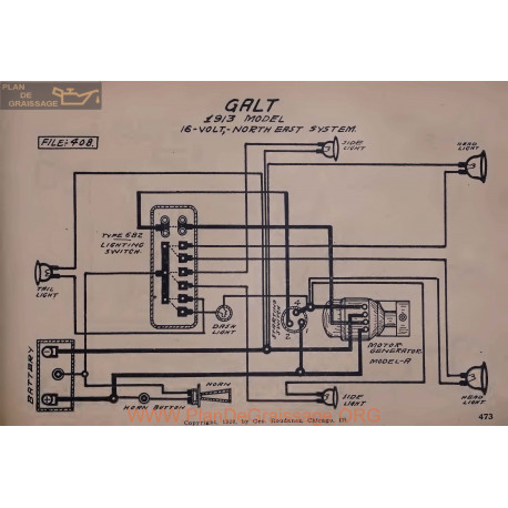 Galt 16volt Schema Electrique 1913 North East