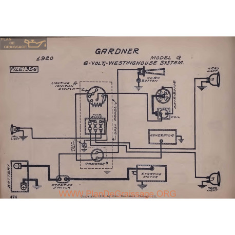 Gardner G 6volt Schema Electrique 1920 Westinghouse V2
