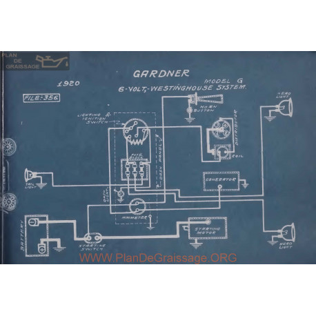 Gardner G 6volt Schema Electrique 1920 Westinghouse