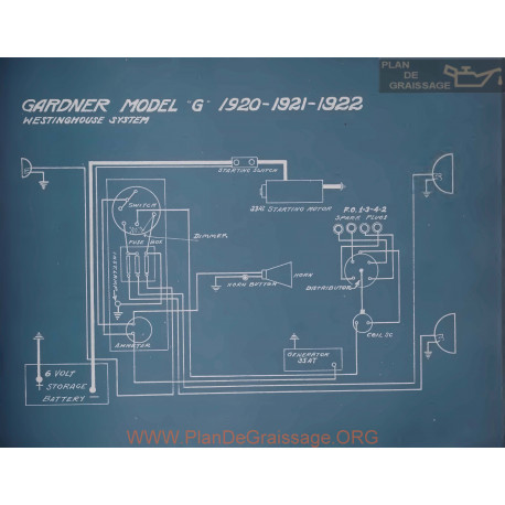 Gardner G Schema Electrique 1920 1921 1922