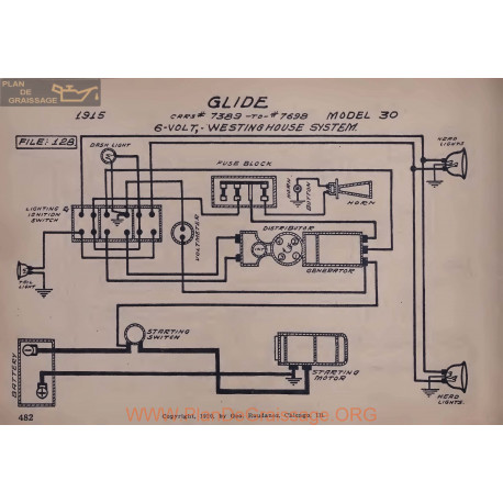 Glide 30 6volt Schema Electrique 1915 Westinghouse V5 V2