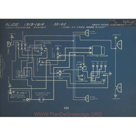 Glide 36 42 Schema Electrique 1913 1914 Westinghouse