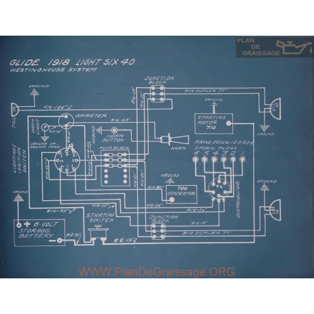 Glide Light Six40 Schema Electrique 1918