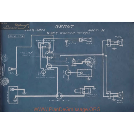 Grant H 6volt Schema Electrique 1919 1920 Wagner