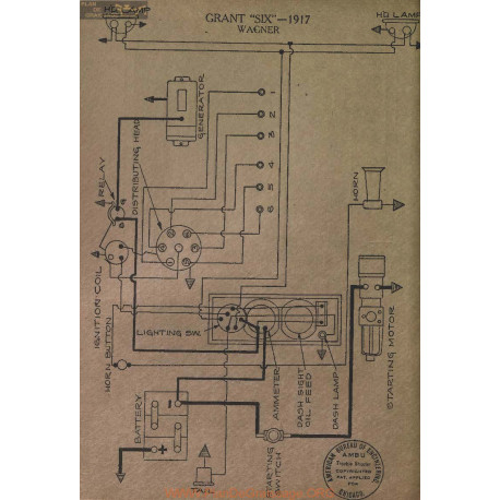 Grant Six Schema Electrique 1917 Wagner