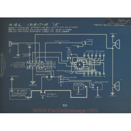 Hal 12 Schema Electrique 1916 1917 1919 Westinghouse