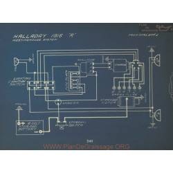 Halladay R Schema Electrique 1916 Westinghouse