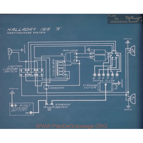 Halladay R Schema Electrique 1916