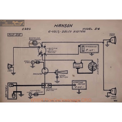 Hanson 54 6volt Schema 1920 Delco