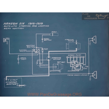 Hanson Six Schema Electrique 1918 1919