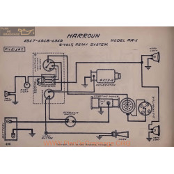 Harroun Aa1 6volt Schema Electrique 1917 1918 1919 Remy