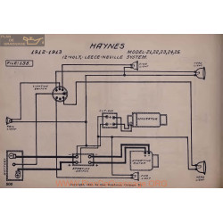 Haynes 21 22 23 24 25 12volt Schema Electrique 1912 1913 Leece Neville V2