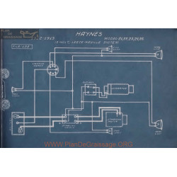 Haynes 21 22 23 24 25 12volt Schema Electrique 1912 1913 Leece Neville