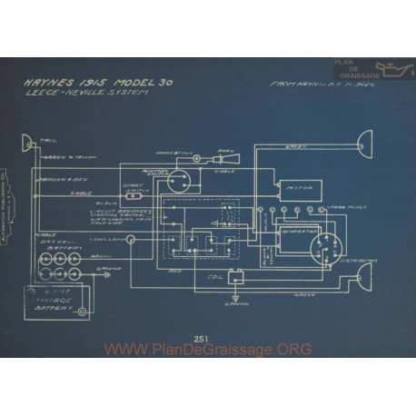 Haynes 30 Schema Electrique 1915 Leece Neville