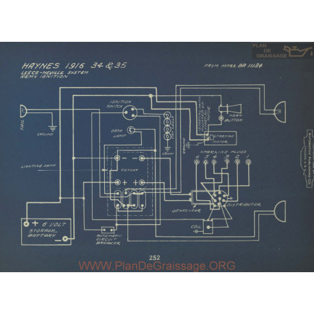 Haynes 34 35 Schema Electrique 1916 Leece Neville Remy