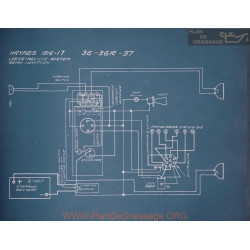 Haynes 36 36r 37 Schema Electrique 1916 1917