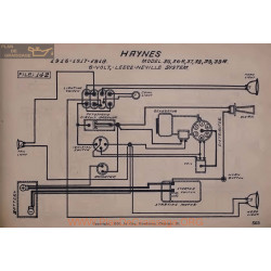 Haynes 36 37 38 39 R 6volt Schema Electrique 1916 1917 1918 Leece Neville V2