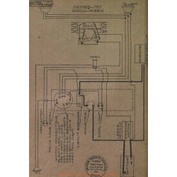 Haynes 40 40r 41 Schema Electrique 1917