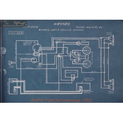 Haynes 40 41 R 6volt Schema Electrique 1917 1918 Leece Neville