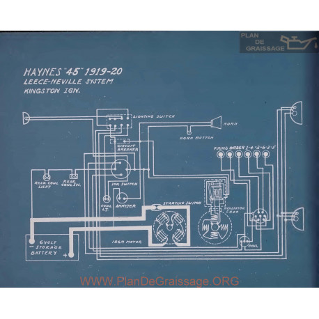 Haynes 45 Schema Electrique 1919 1920