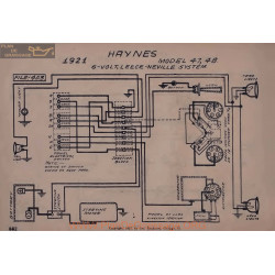 Haynes 47 48 6volt Schema Electrique 1921 Leece Neville