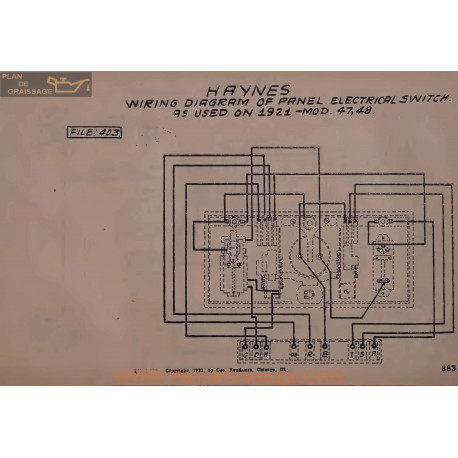 Haynes Electrical Switch 47 48 Schema Electrique 1921